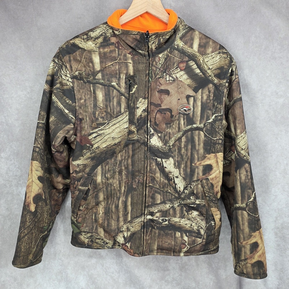 Red Head Blaze Reversible Camo Fleece Jacket Mens Small Hunting Outdoors